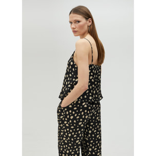 Top stile lingerie pois