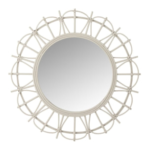 J-Line miroir Rond - bambou - gris clair - Ø 60 cm