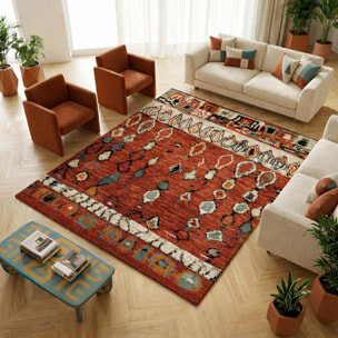 Tapis berbère tissé motifs tribaux SUVE