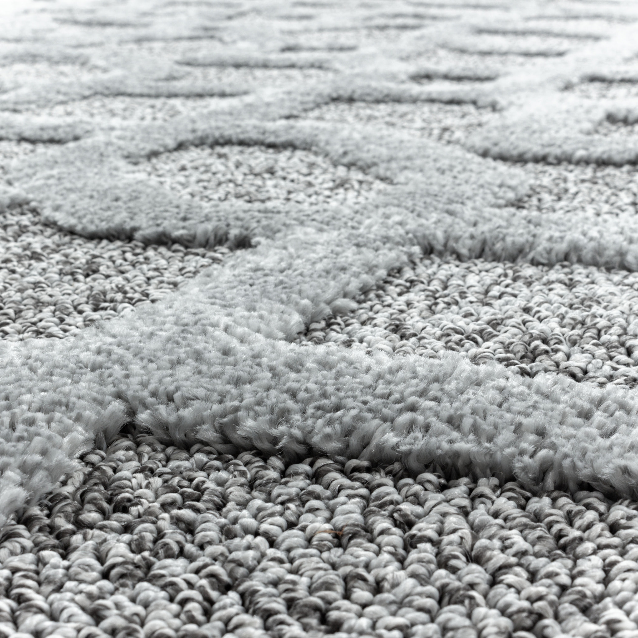 PISA - Tapis de salon rond à motif aztèque gris - PIS4702GRI
