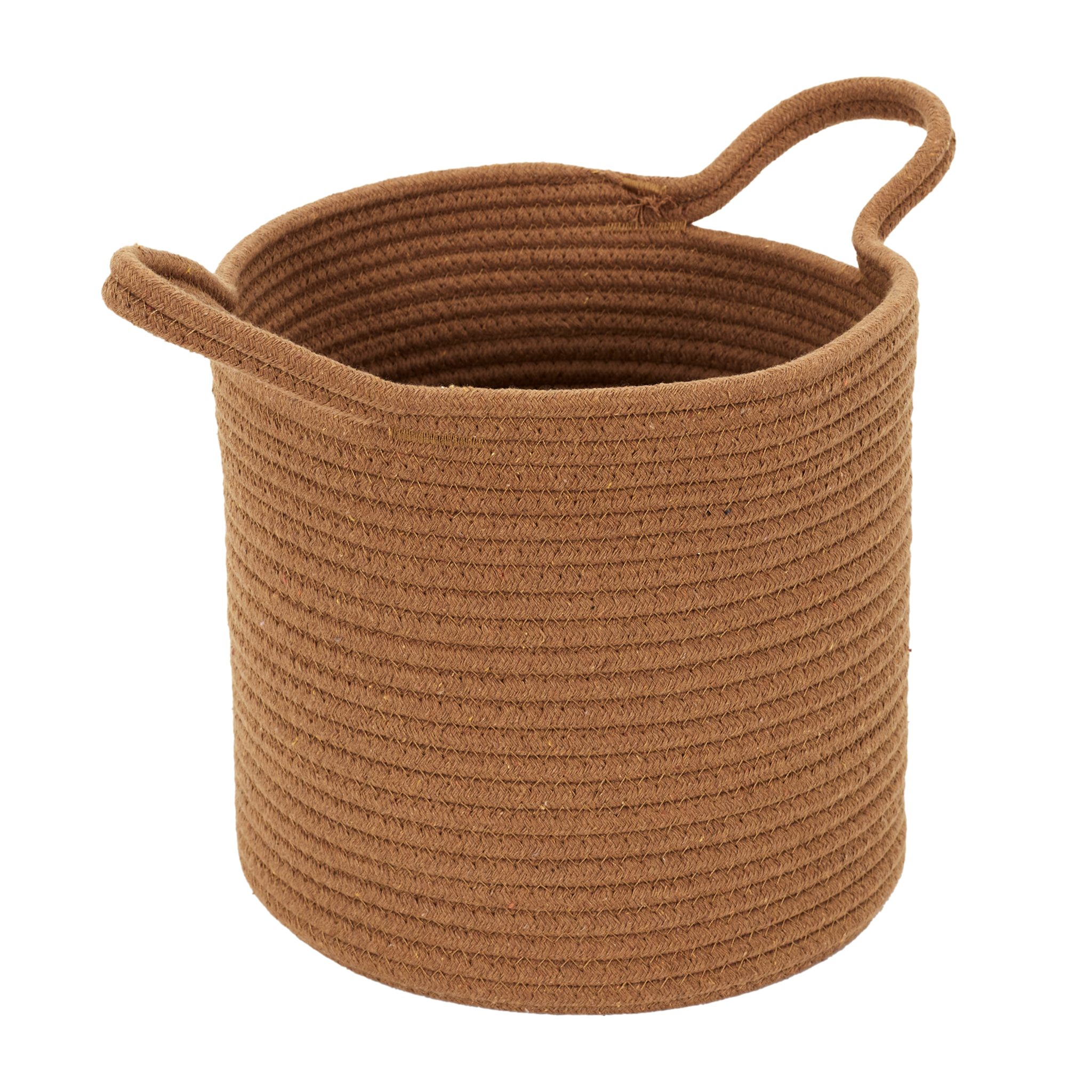 Lot de 3 Paniers - HOME DECO FACTORY - Coton - Terracotta Ocre Ivoire
