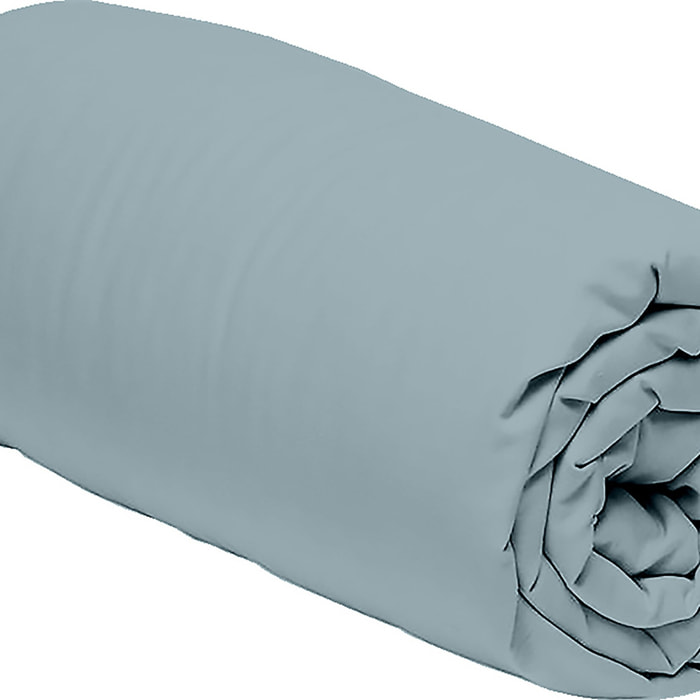 Drap housse 100% percale de coton 80fils_azur