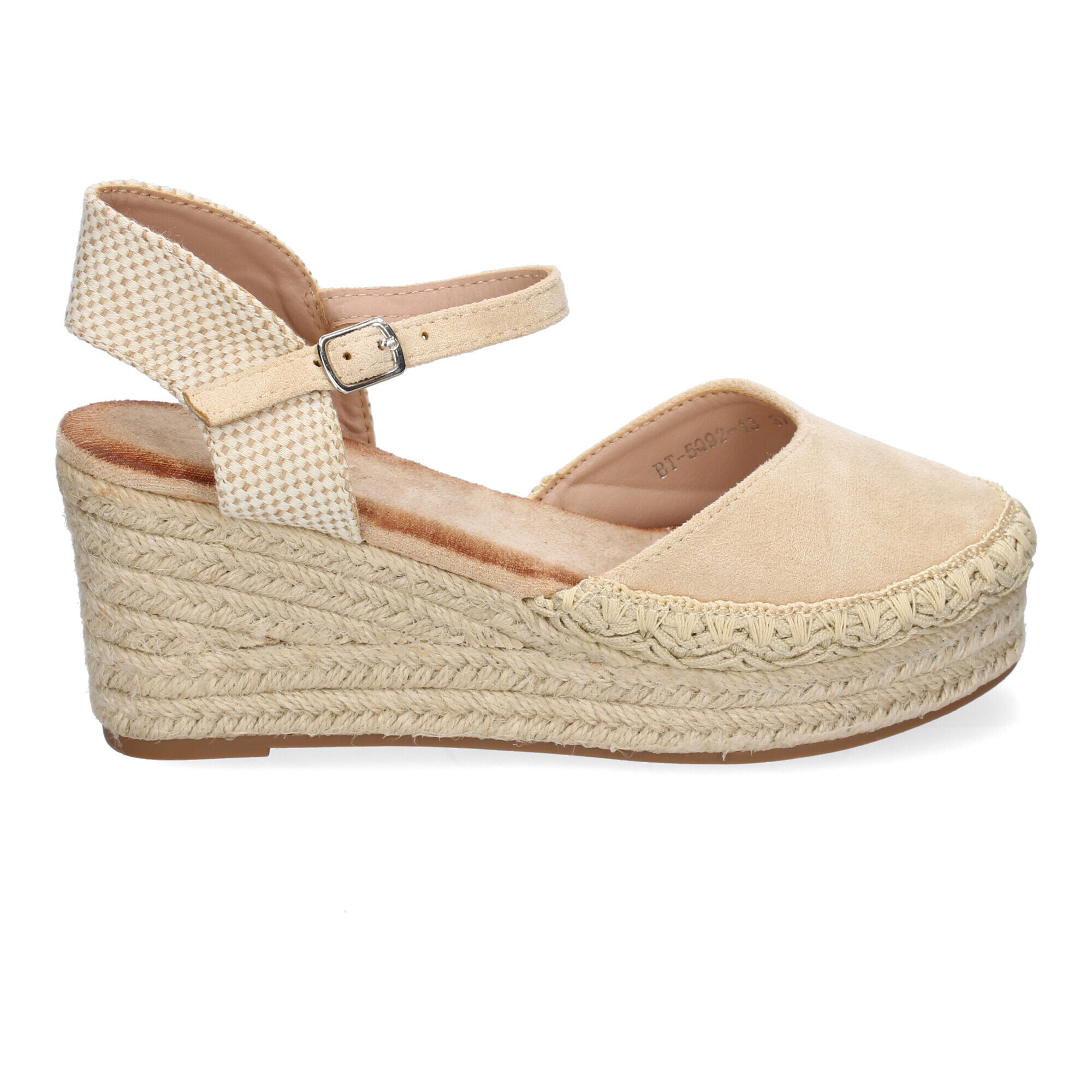 Sandalia de Cuña de Yute para Mujer, Comodas y Elegantes con Detalles Trenzados