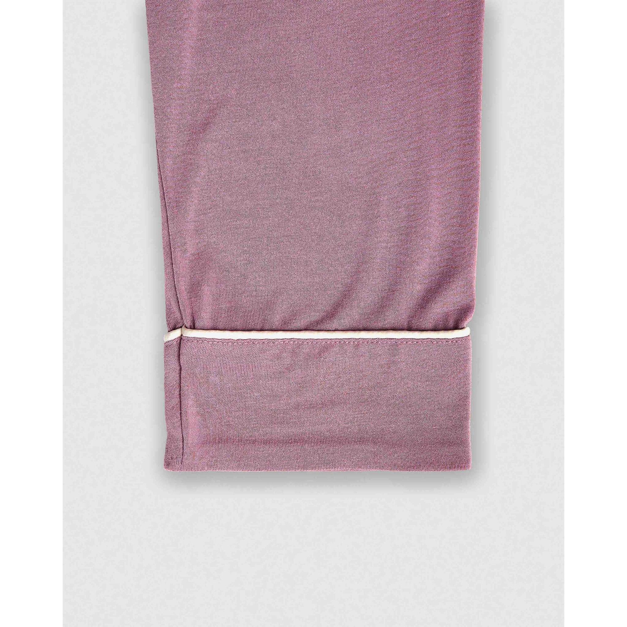 Pigiama a manica lunga a camicia in viscosa donna melanzana