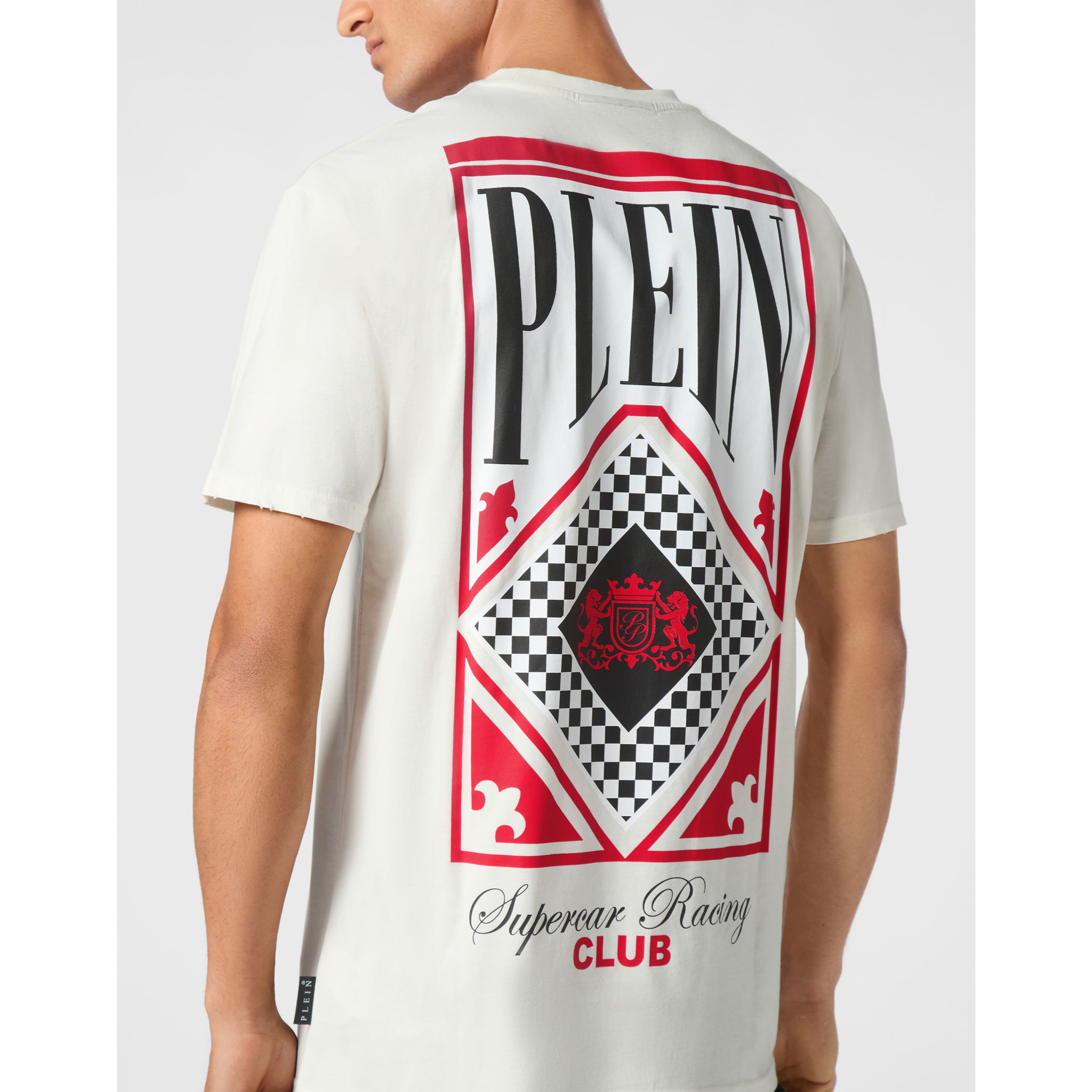 PHILIPP PLEIN Camiseta de cuello redondo y manga corta RACING