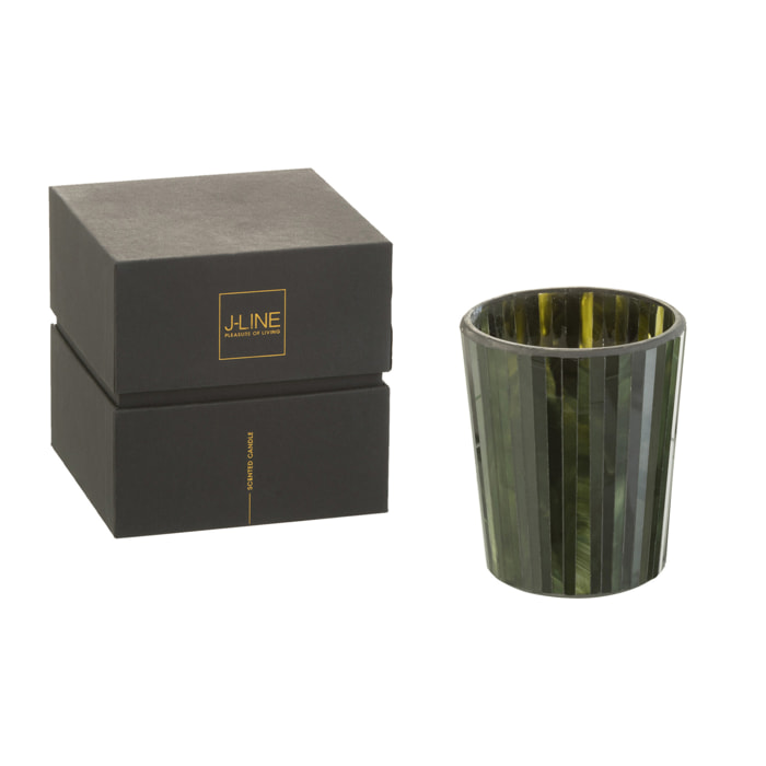 J-Line bougie parfumée Noa - Herbal Serenity - verre - vert - medium - 55H