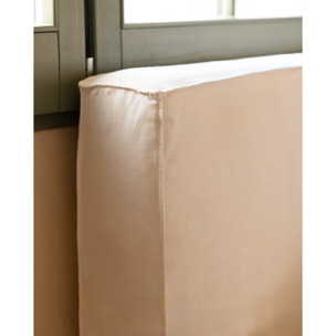 Lit déhoussable en lin blanc pour les matelas en différentes tailles