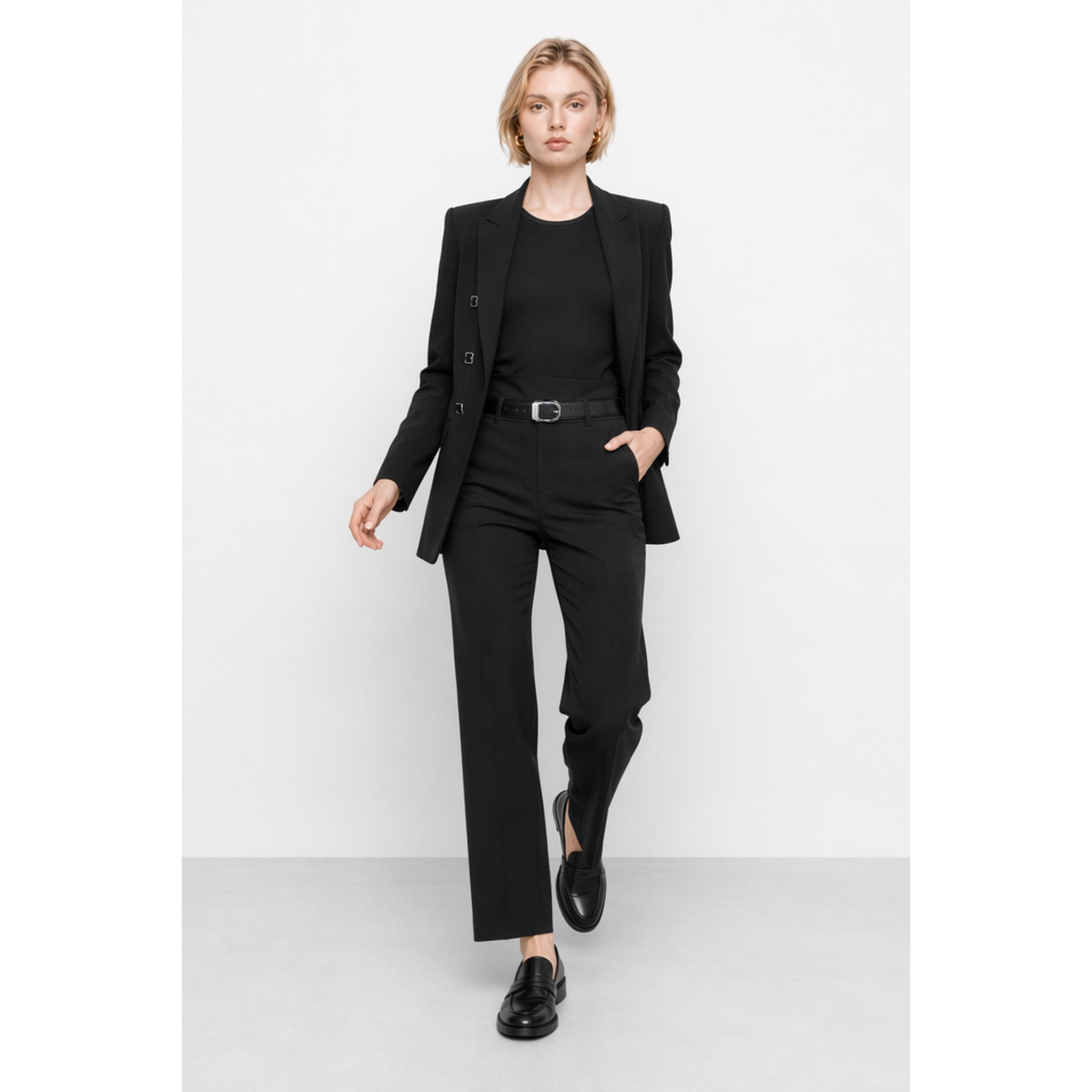 Kocca - Pantaloni sartoriali da donna a vita alta con gamba dritta Donna