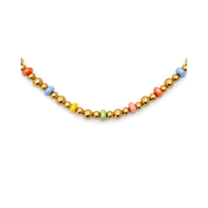Collier Color Bomb Acier Plaqué Or