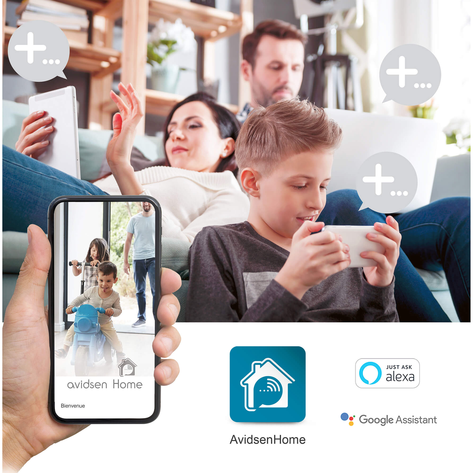 Caméra extérieure avec éclairage intelligent application Avidsen Home Spotlight - Avidsen - 127005
