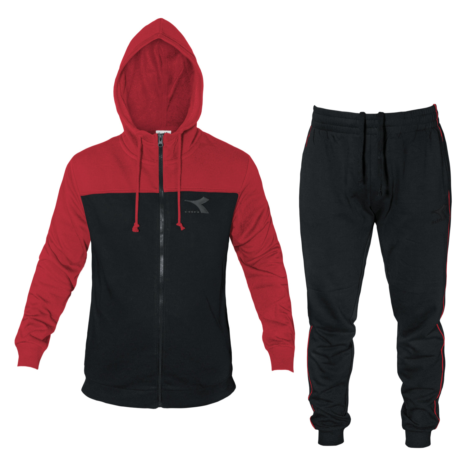 Tuta Uomo DIADORA Cotone Felpato Cappuccio Zip 4 Colori Art.178674