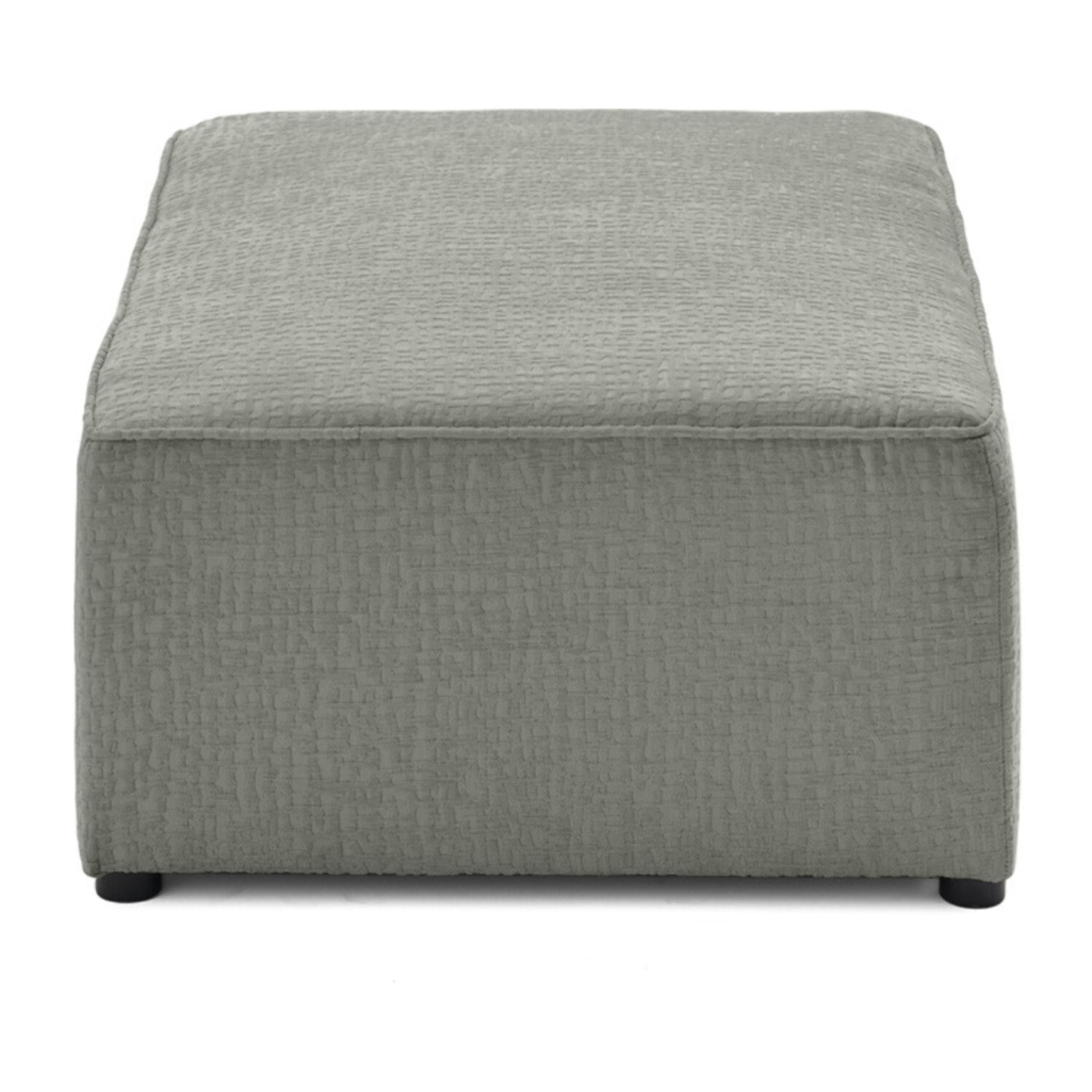 Topaze - pouf - en tissu velours relief - Gris