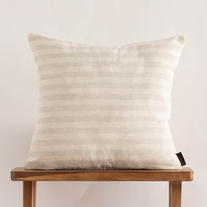 Housse de coussin jacquard 50x50 cm Jávea Grande Gris Clair