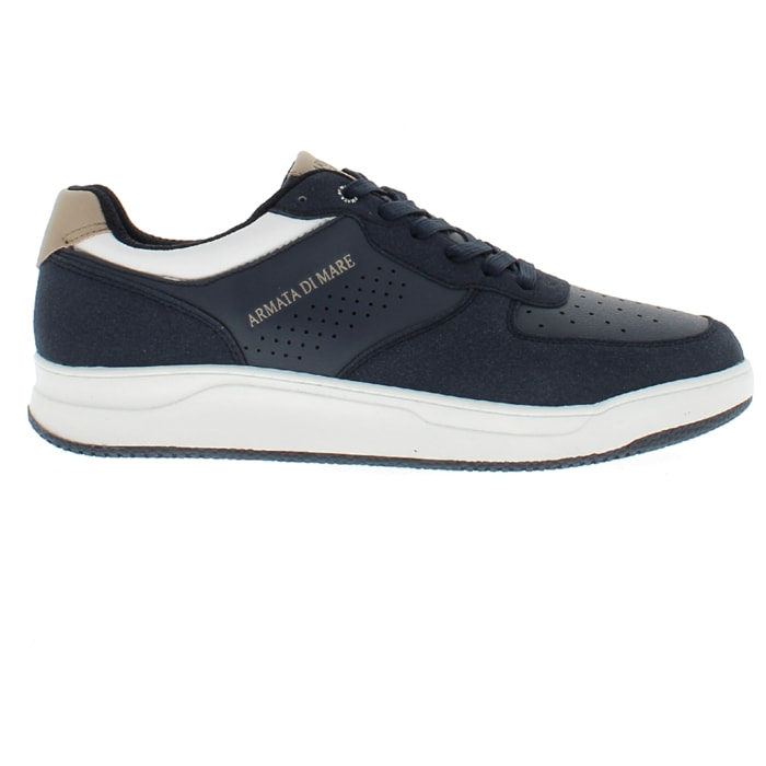 Armata di Mare Scarpe Uomo Sneakers Basse Stringate con Soletta Rimovibile in Memory Foam AMU S24N520 Navy
