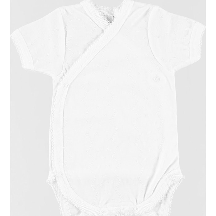 Body cruzado bebé manga corta algodón