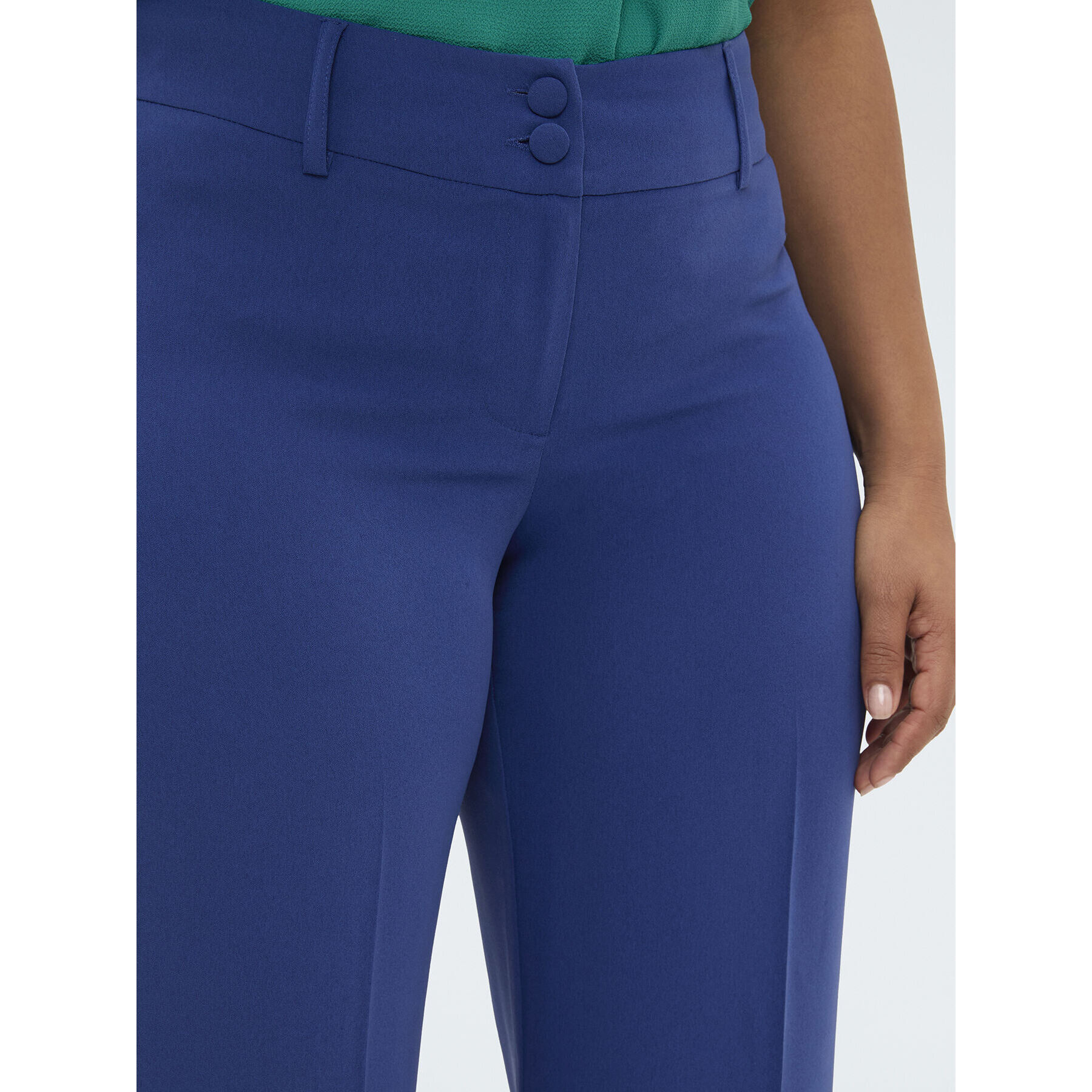 Fiorella Rubino - Pantaloni Regular con piega stirata - Bluette