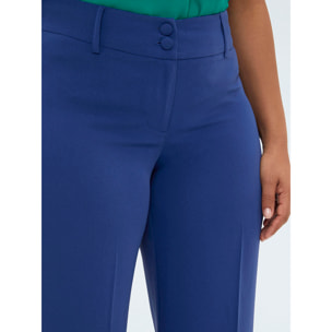 Fiorella Rubino - Pantaloni Regular con piega stirata - Bluette