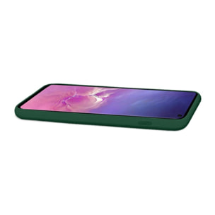 Coque Samsung Galaxy S10e Silicone liquide Vert Foret + 2 Vitres en Verre trempé Protection écran Antichocs