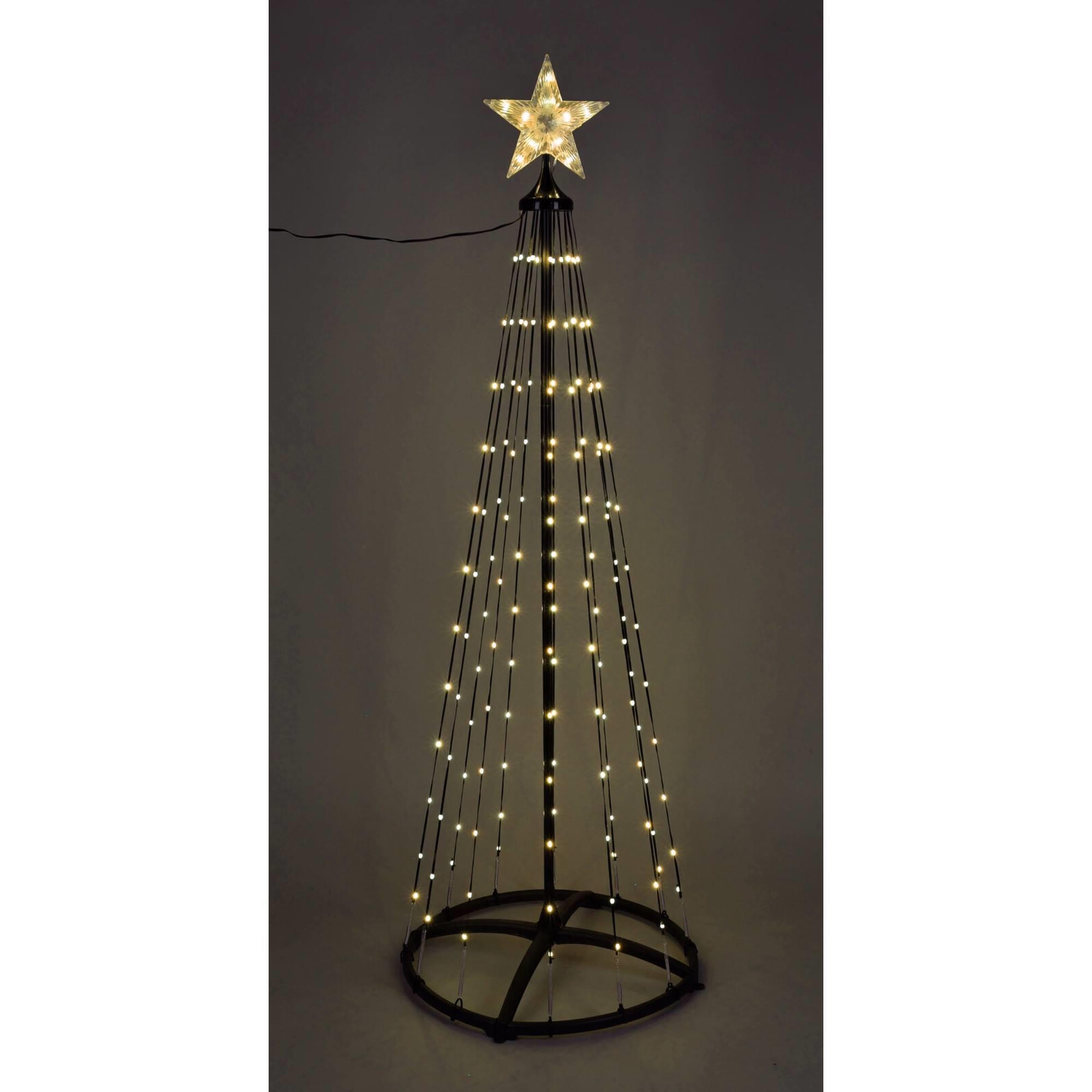 árbol de navidad con 370 luces led de color blanco cálido - altura 210cm