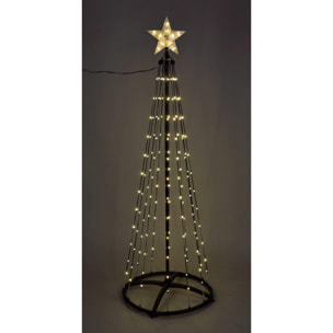 árbol de navidad con 370 luces led de color blanco cálido - altura 210cm