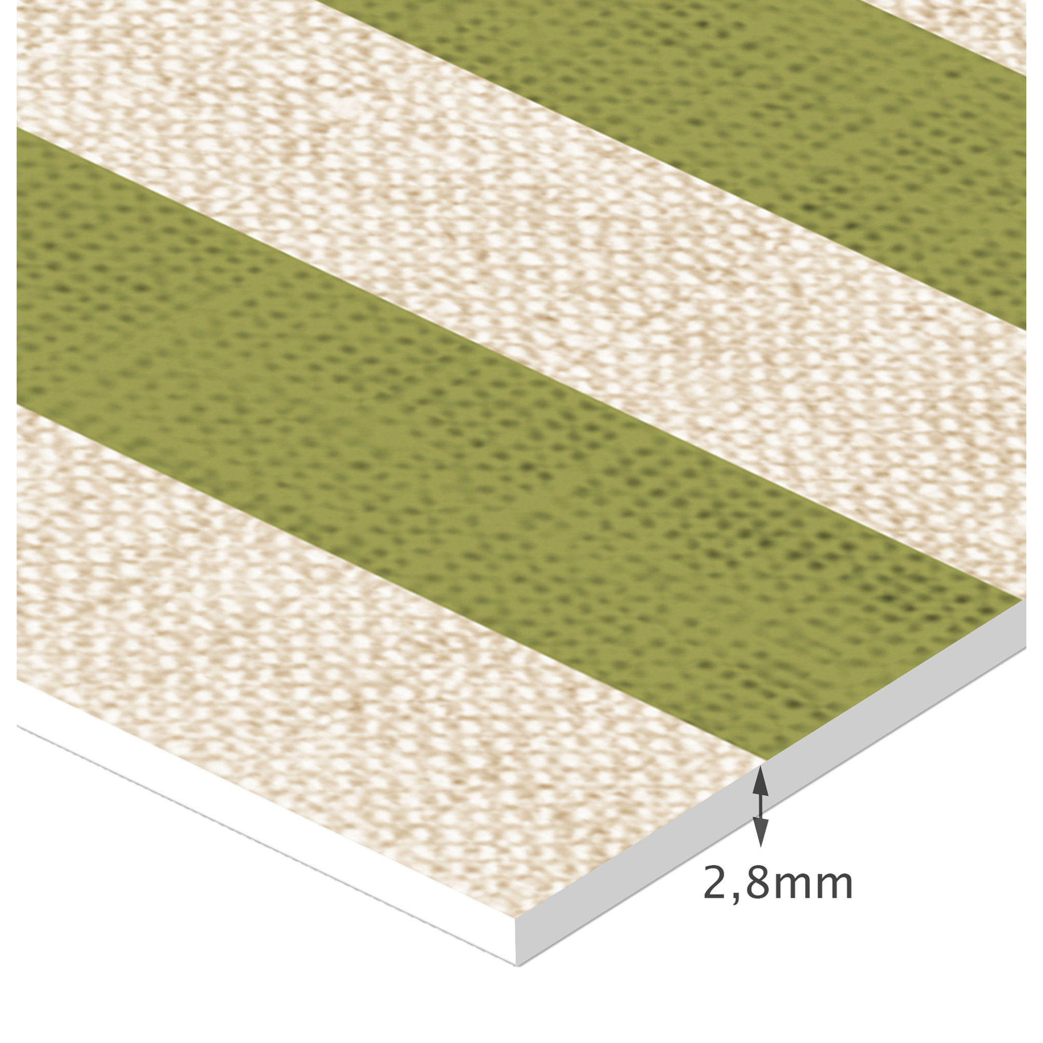 Alfombra de vinilo Dynamic Verde Oliva 133x200 cm -PVC antideslizante, vinilica para cocina o salón, lavable, estilo abstracto