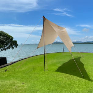 Well home toldo con tubos de hierro con revestimiento plateado