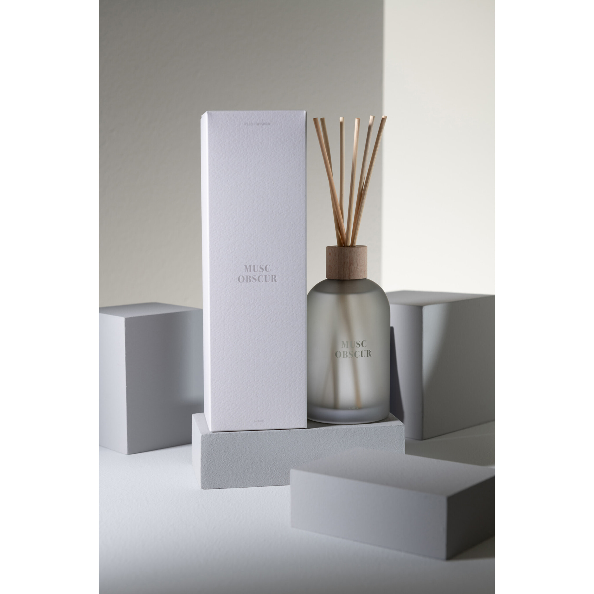 J-Line Bâtonnets parfumés Accords Essentiels - Musc Obscur - bleu - 250ml
