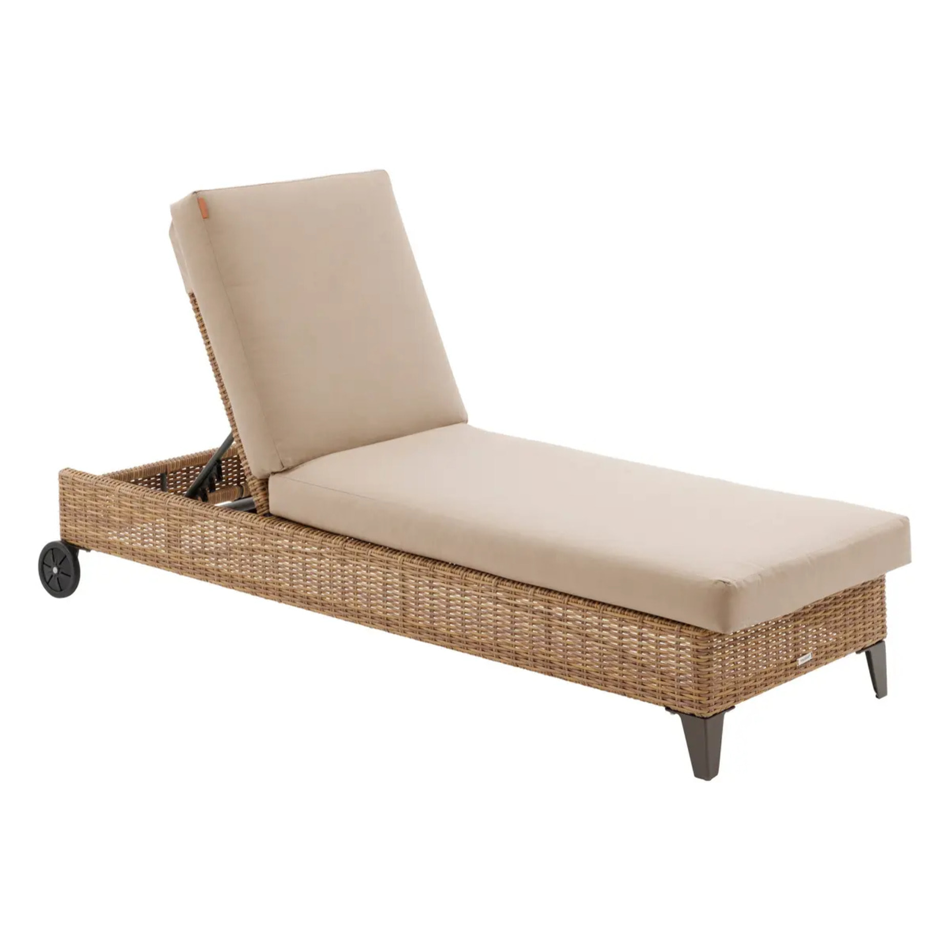 Lit de piscine "Boali" Savana aluminium résine tressée et polyester