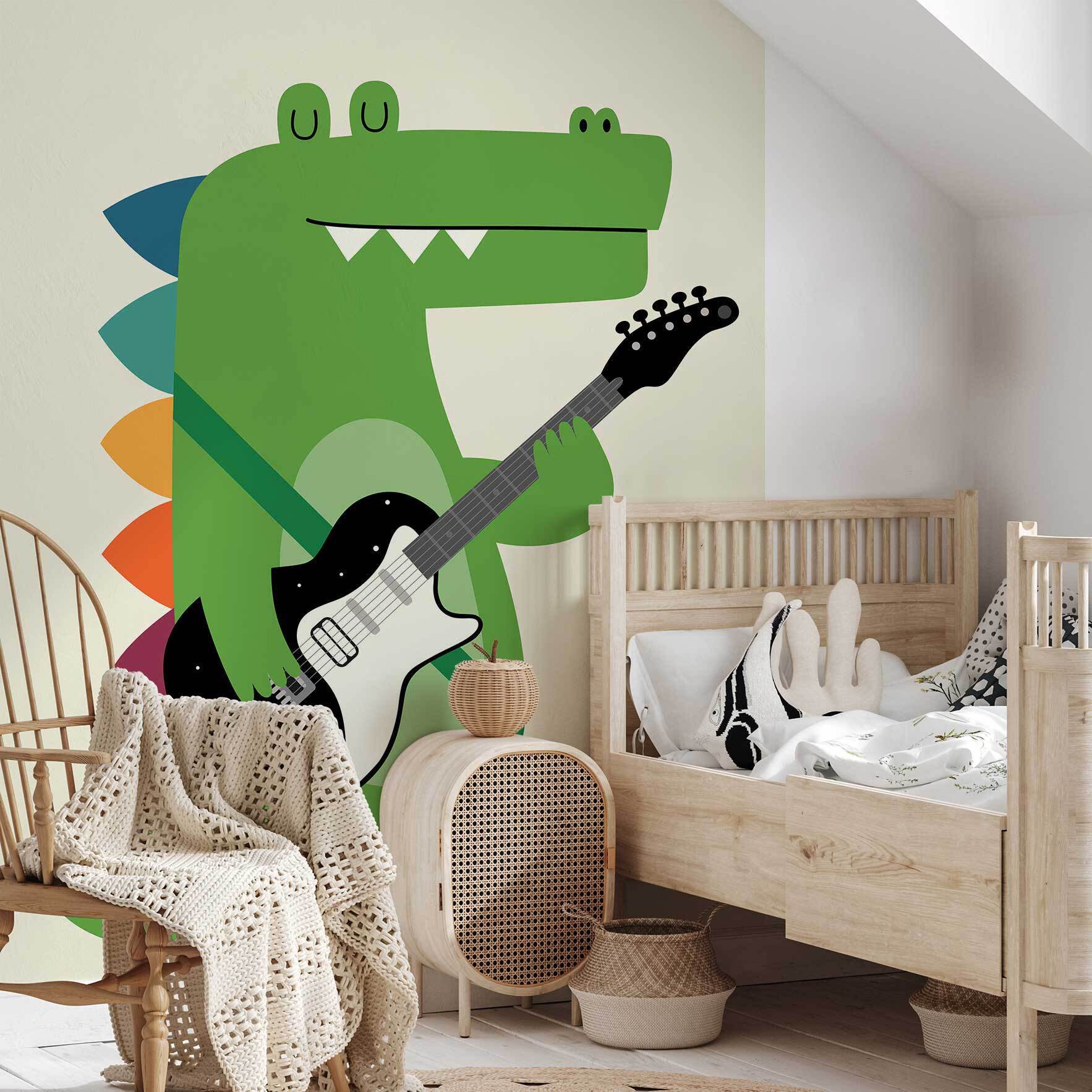 Papier peint dino rock Intissé