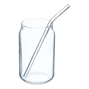 Gobelet canette avec paille 520 ml