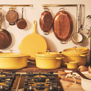 Cocotte en fonte, Rond(e), Citron, Fonte