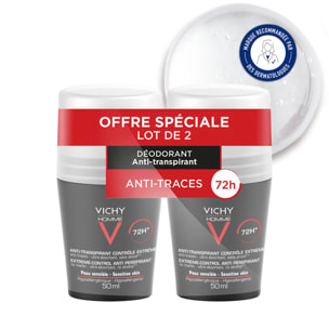 Anti-Transpirant 72H pour Homme - Roll-On 2x50 ml