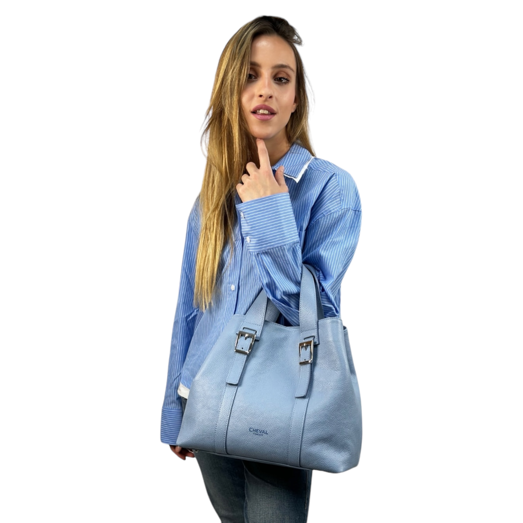 Borsa a mano Cheval Firenze Agnese Azzurro