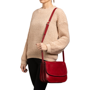 Borsa a tracolla  da donna In Vera pelle Made in Italy 27x20x12 cm