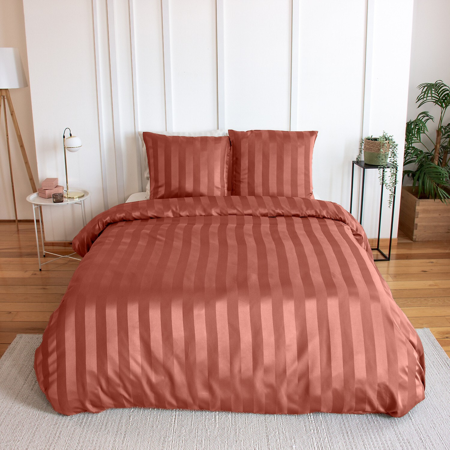 Parure housse de couette 3pcs 100% microfibre_tomette 220x240 cm