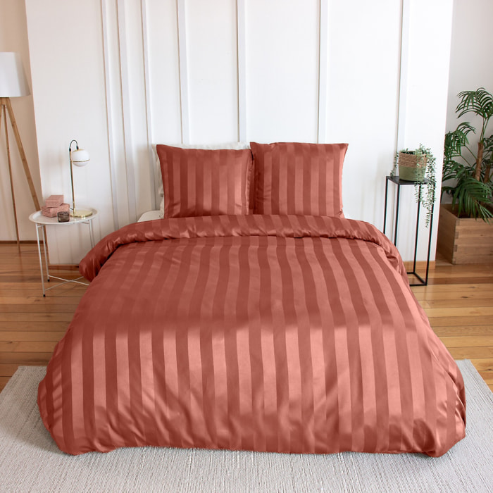 Parure housse de couette 3pcs 100% microfibre_tomette 220x240 cm