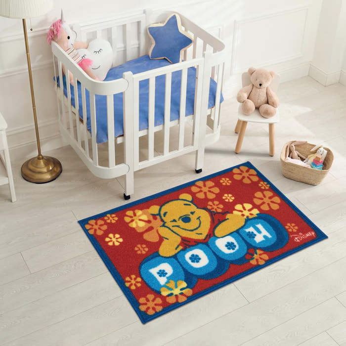 Tapis enfant 50x80 Lavable 30° WINNIE C rouge