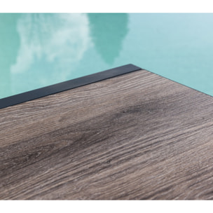 Ensemble table et chaises de jardin  - Gris Anthracite - GUETHARIZIERS chêne brun