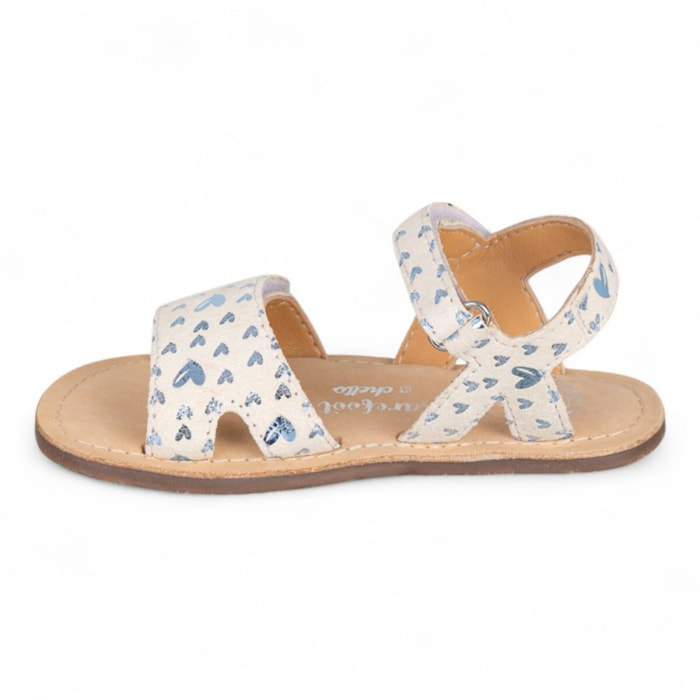 SANDALIA BAREFOOT PIEL CHETTO ESTILO CLÁSICO CORAZONES