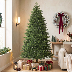 Sapin de Noël artificiel touffu grande taille H.210cm épicéa piètement bois