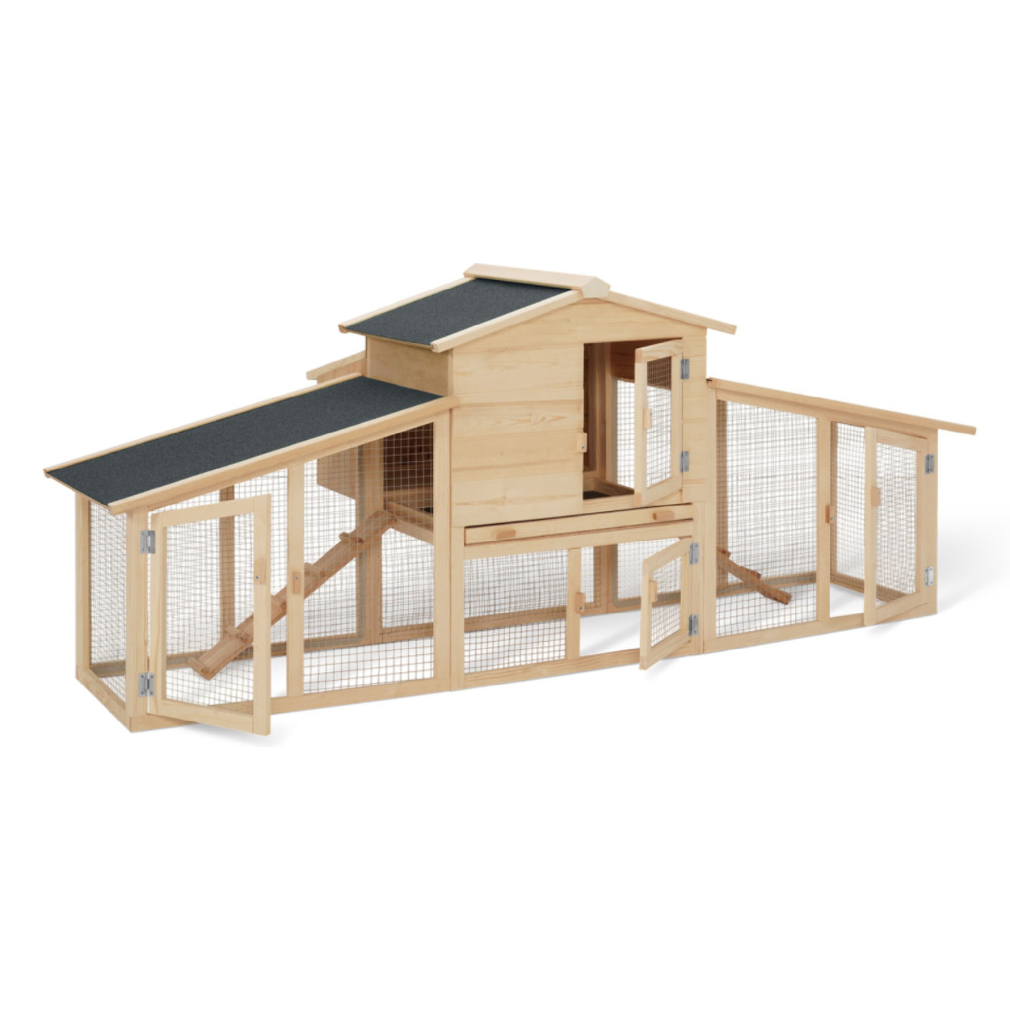 Poulailler clapier en bois avec pondoir intégré - 2 poules