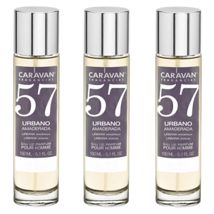 Caravan fragancias set de 3 frascos perfume de hombre nº57, de 150 ml