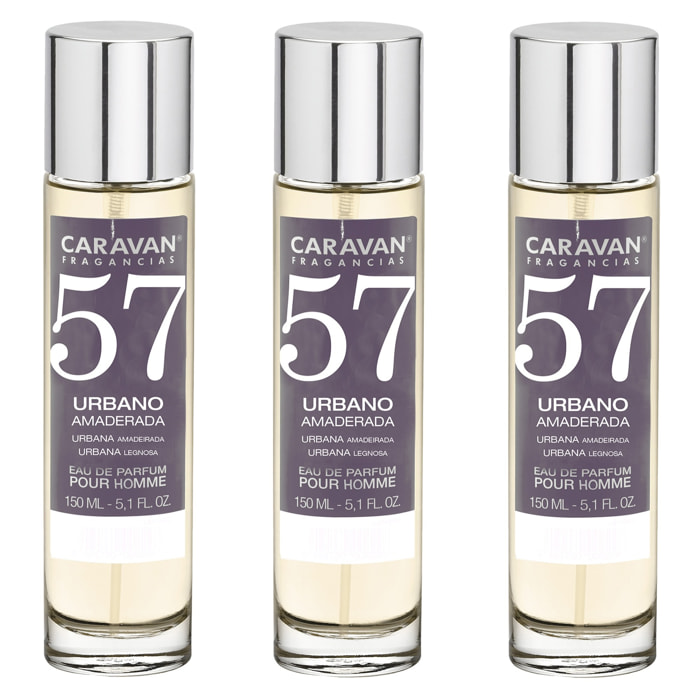 Caravan fragancias set de 3 frascos perfume de hombre nº57, de 150 ml