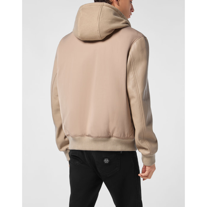 PHILIPP PLEIN Leather Bomber &AMP