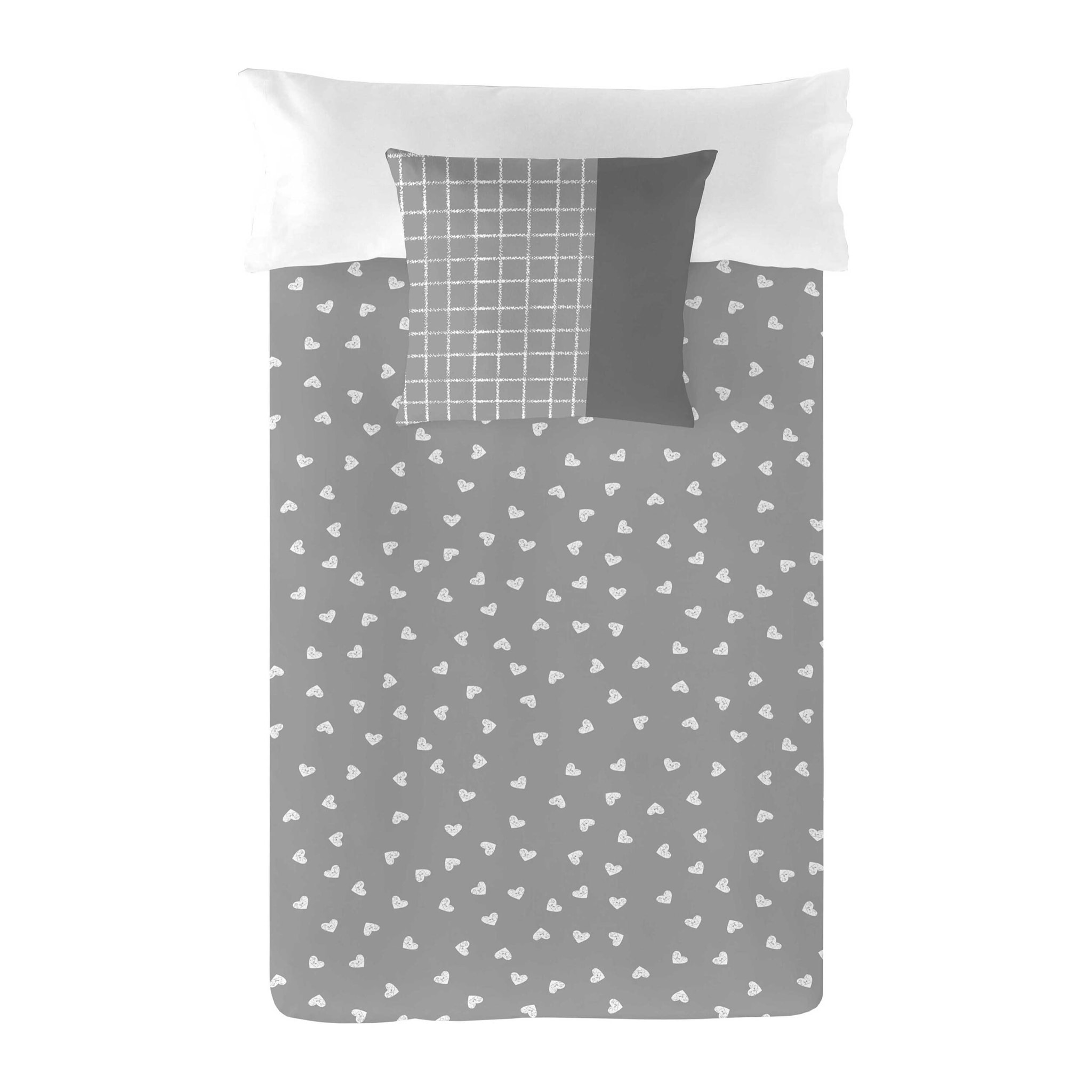 Popcorn - Funda Nórdica Estampada - Cierre Solapa - 100% Algodón - Incluye 1/2 Fundas de Almohada - Love Dots