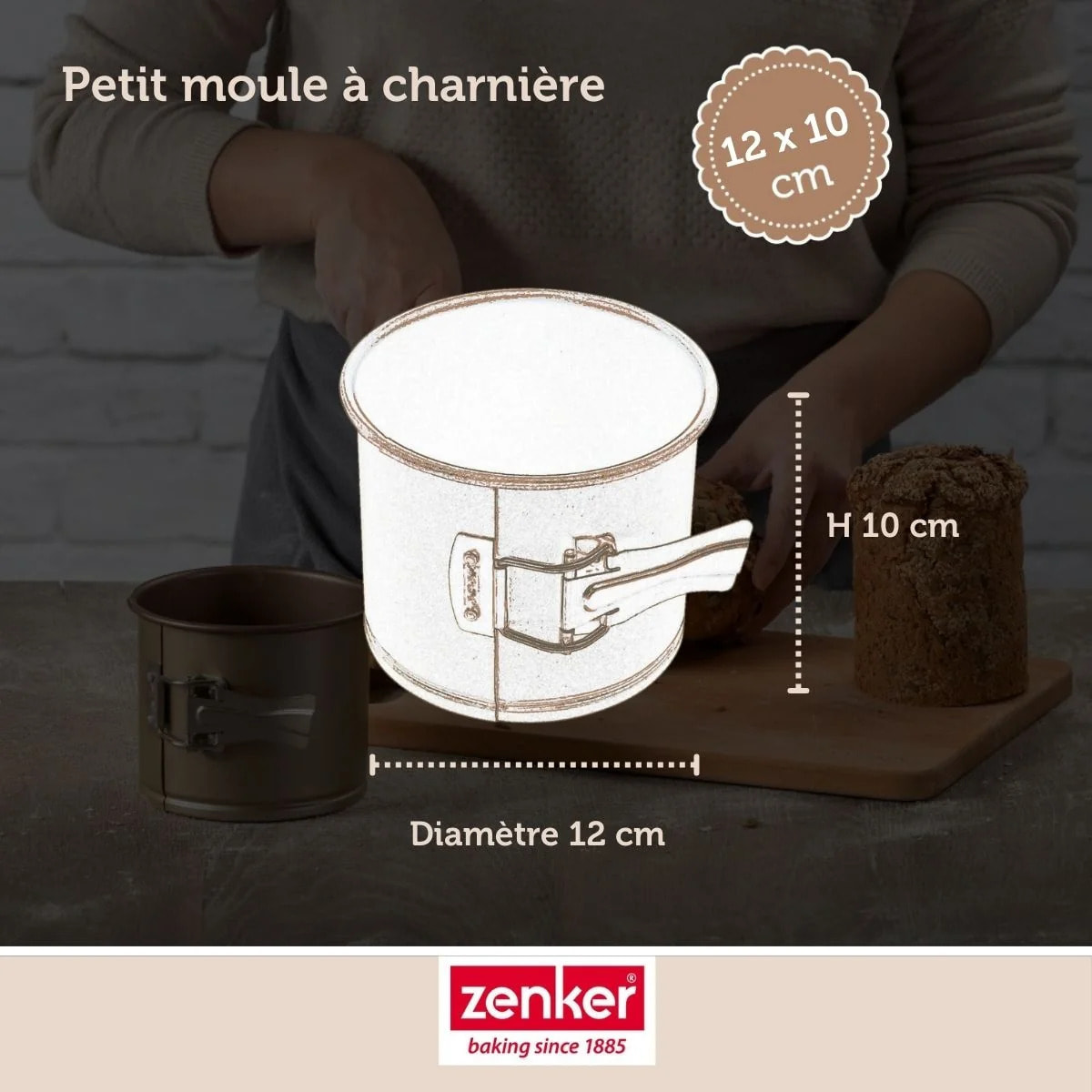 Set de 5 ustensiles de pâtisserie moule à gâteaux bols spatule et verre doseur Zenker Mojave Gold
