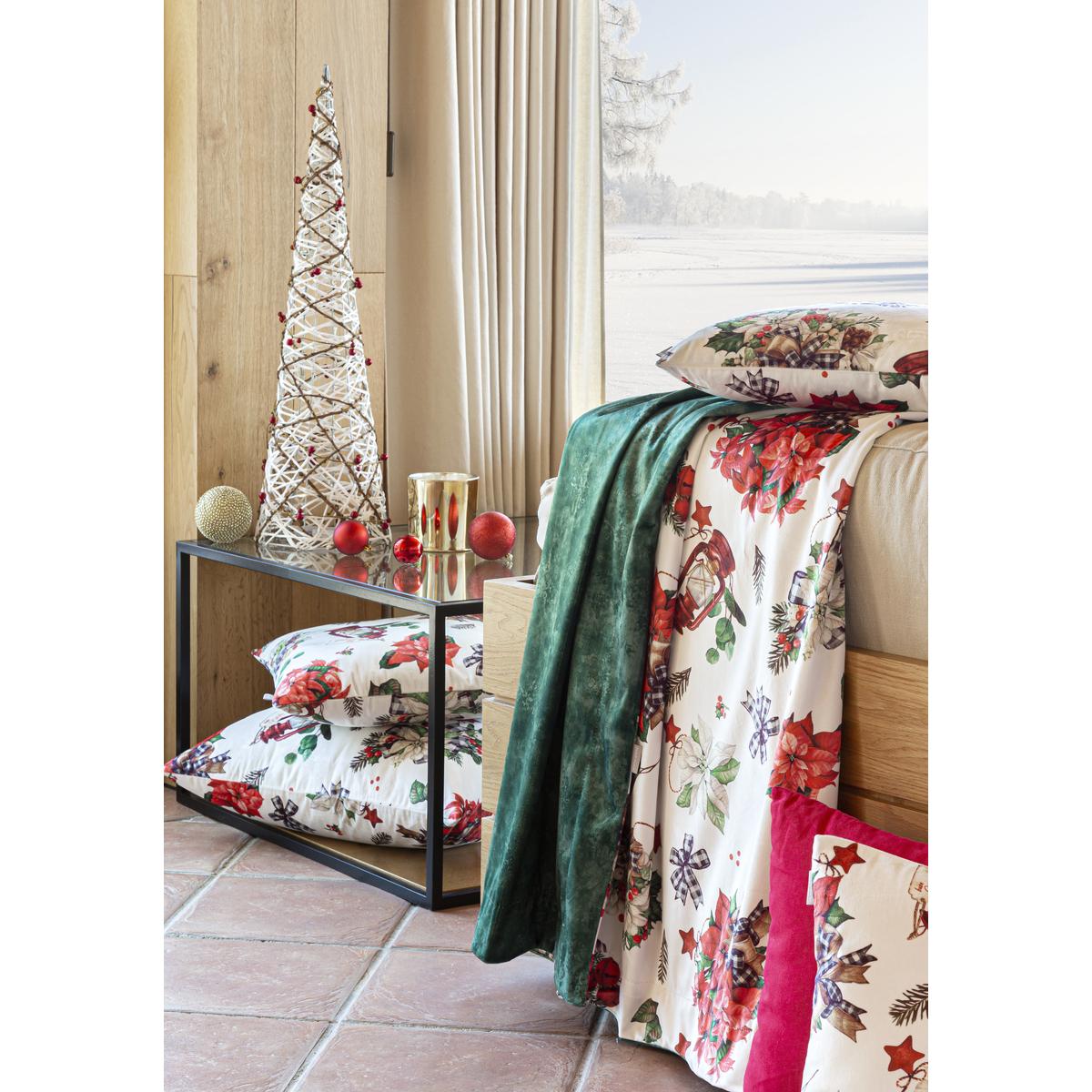 PLAID REVERSIBLE DE TERCIOPELO DE NAVIDAD RIBBON 130x170 cm