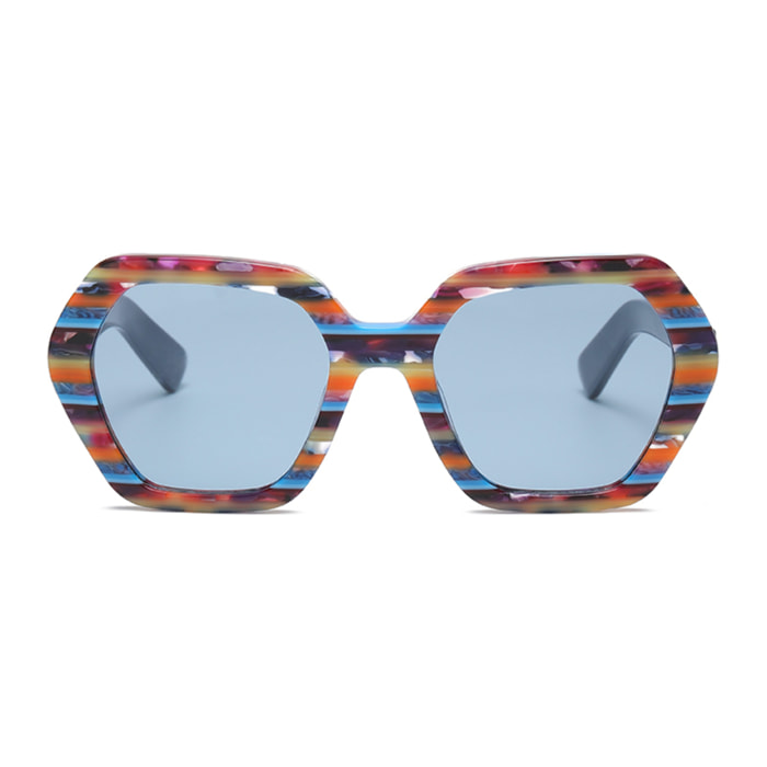 Gafas OCEAN modelo Santa Giulia en color Montura azul floral con lentes azules
