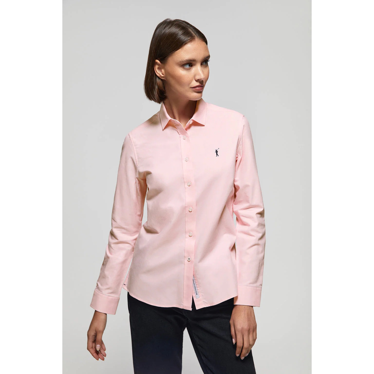 Camisa Oxford Regular fit rosa con logo Rigby Go