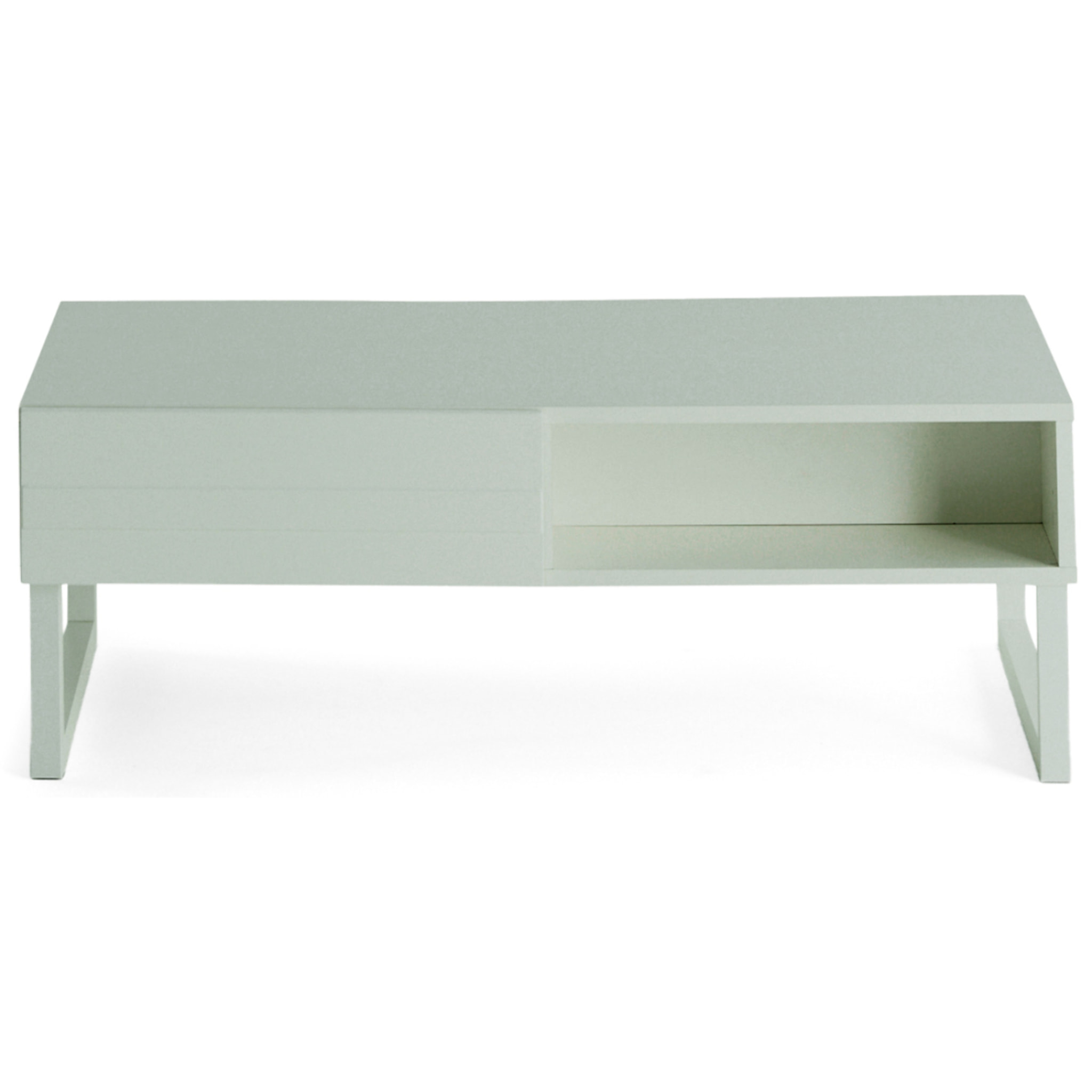 Sofia - table basse - vert sauge mat - 1 niche - 110 cm - Vert sauge